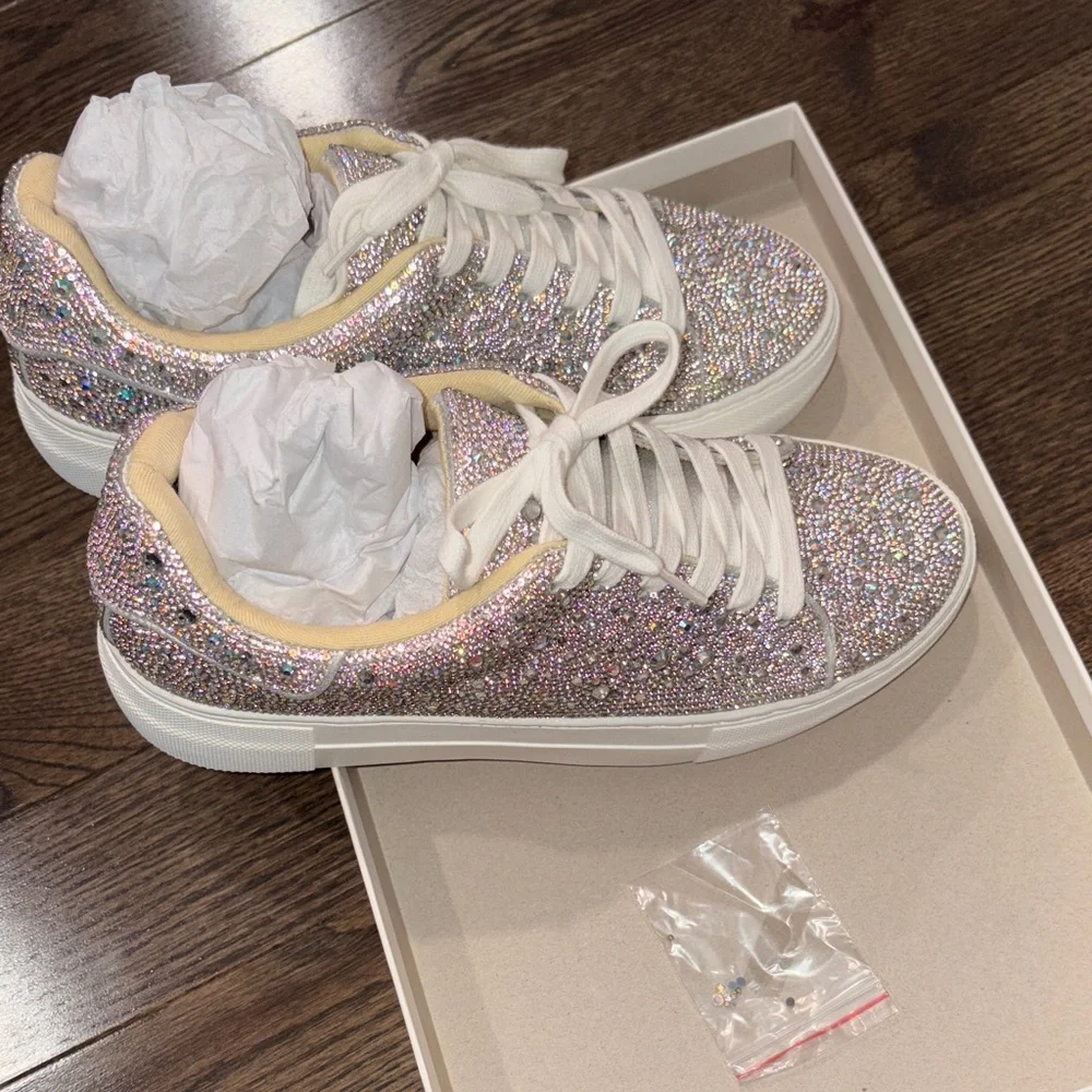 NWT Betsey Johnson Sidny Rhinestones Sneaker - Picture 4 of 8